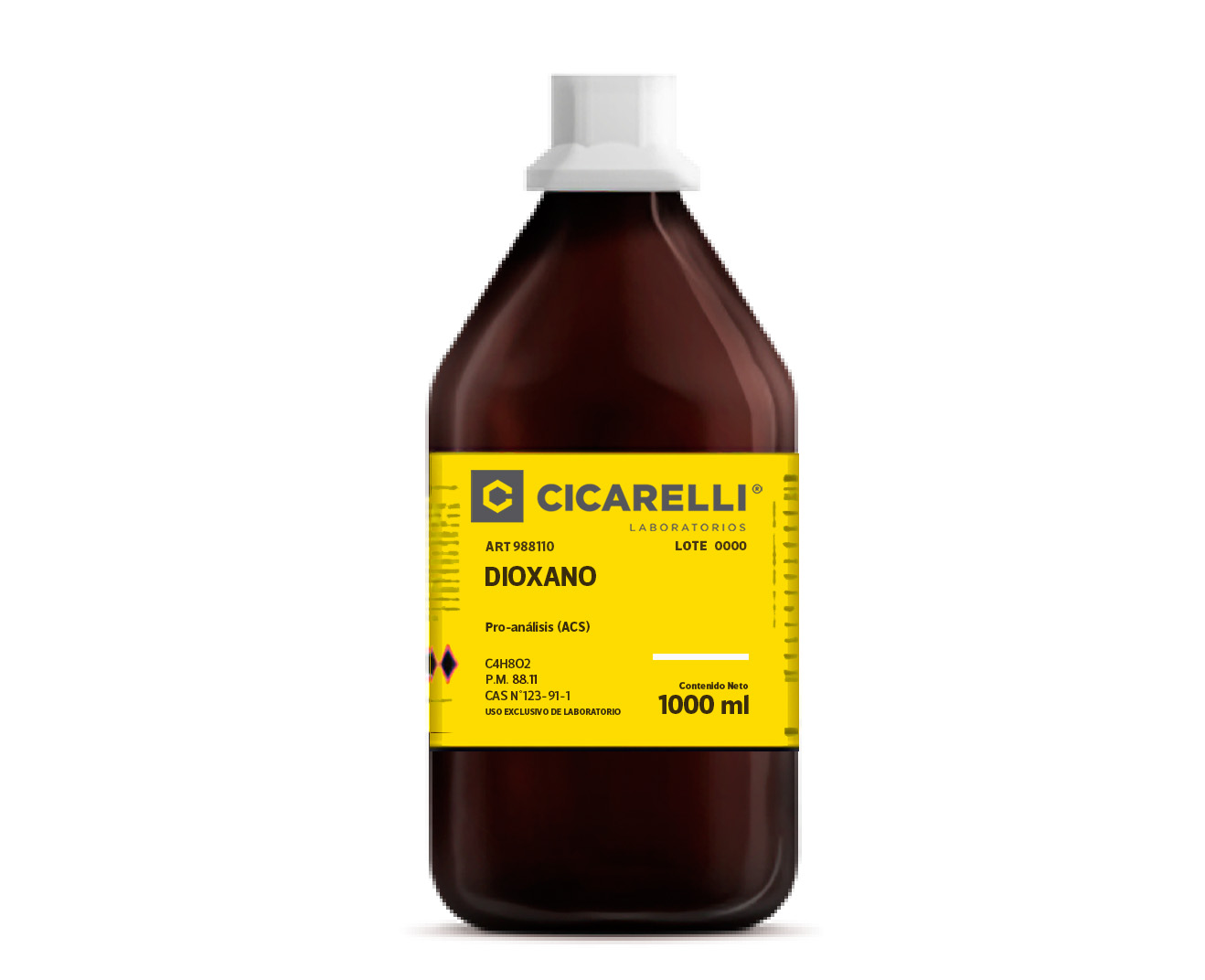 DIOXANO Pro-análisis (ACS) x 1000 mL | CICARELLI